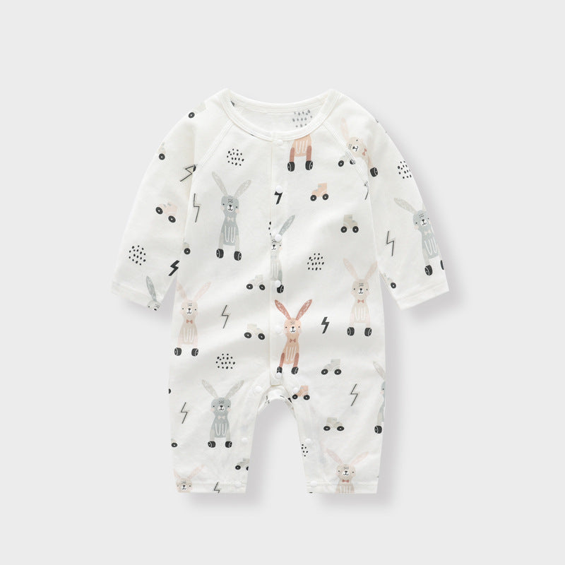 Light And Soft Bamboo Fiber Baby Jumpsuit Floral Animal Cute Print