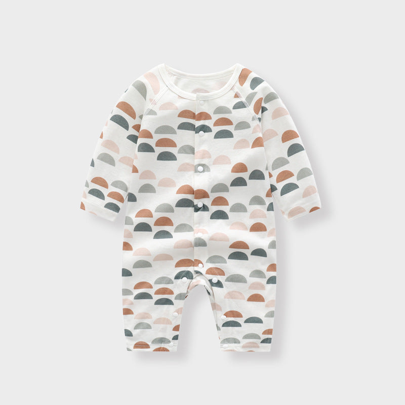 Light And Soft Bamboo Fiber Baby Jumpsuit Floral Animal Cute Print