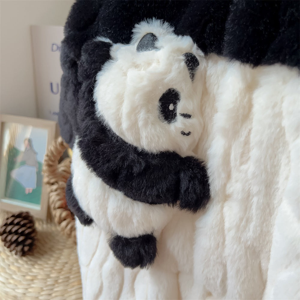 Winter Baby Jumpsuit Fleece-lined Lesser Panda
